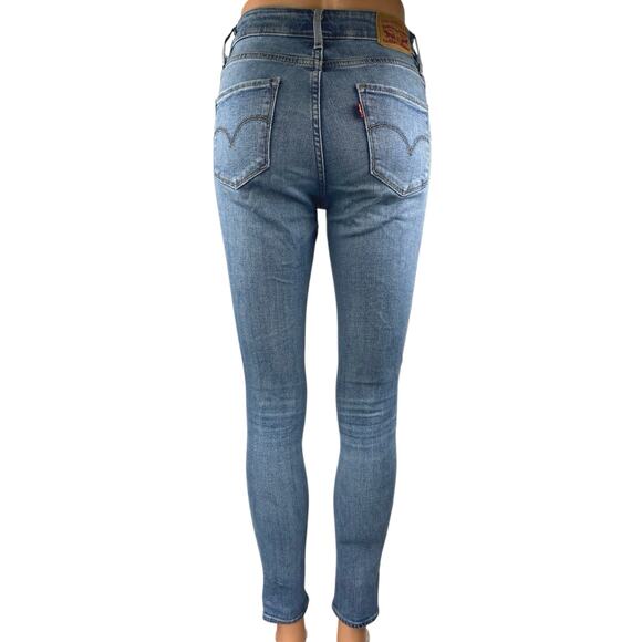 Levi's 721 Women's Blue High Rise Skinny Medium Wash Denim Jeans Pants Size 25 - Picture 3 of 5